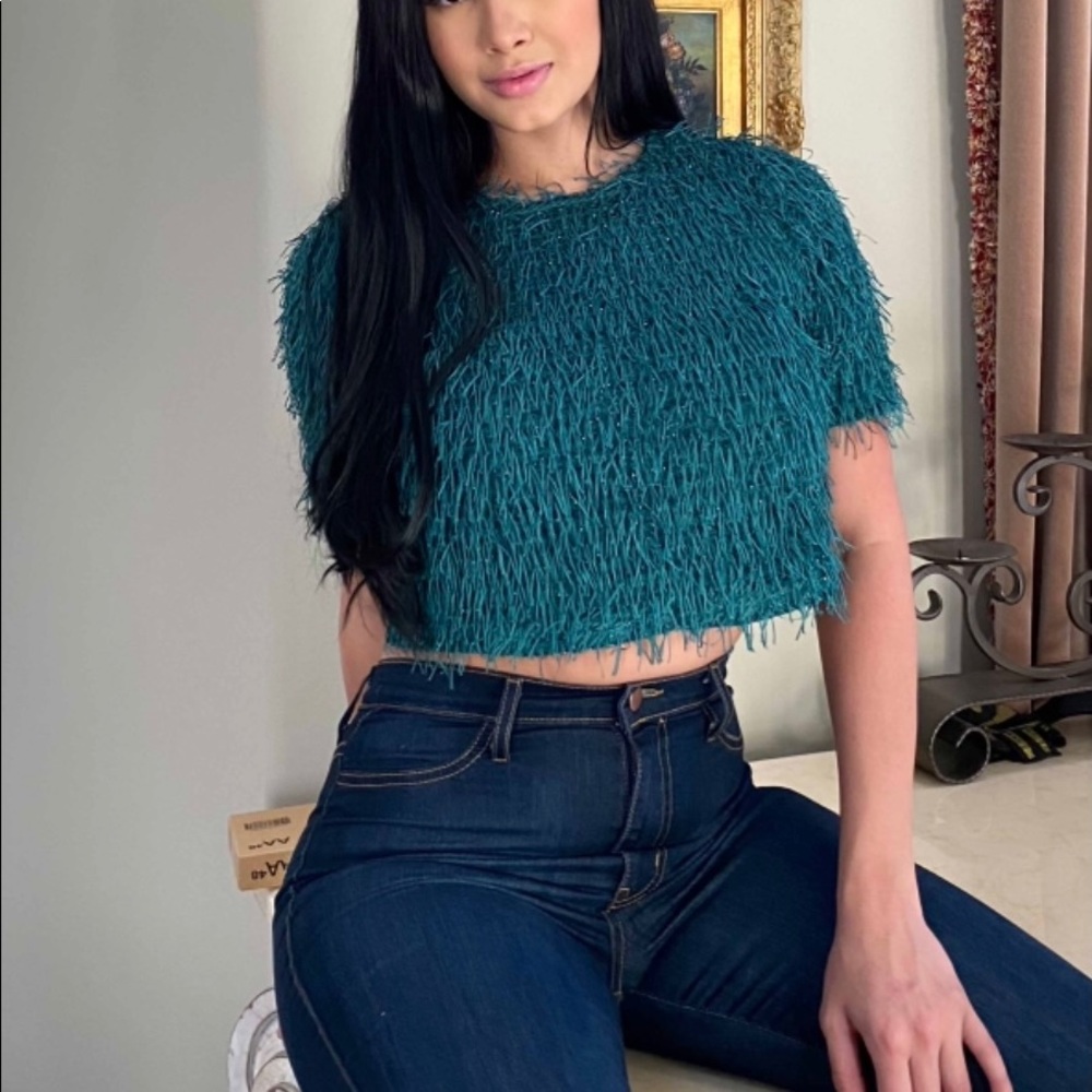 Beautiful green crop top